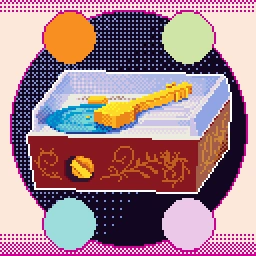 Fisher Price record player pixel art thumbnail, retro toy fan art