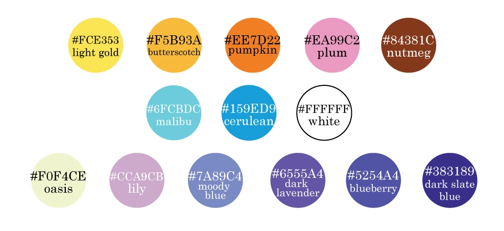 RI_PickerChick brand color palette, swatches for eBay seller branding design