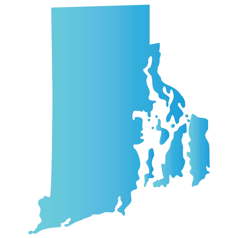 Rhode Island state outline illustration, branding element for RI_PickerChick logo