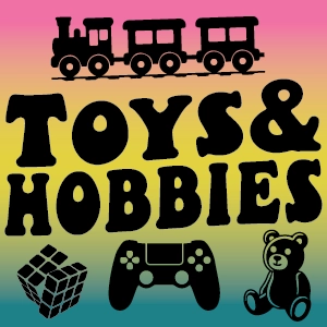 Treasure Listers eBay Toys & Hobbies category banner, branded graphic for vintage toys and collectible hobby items