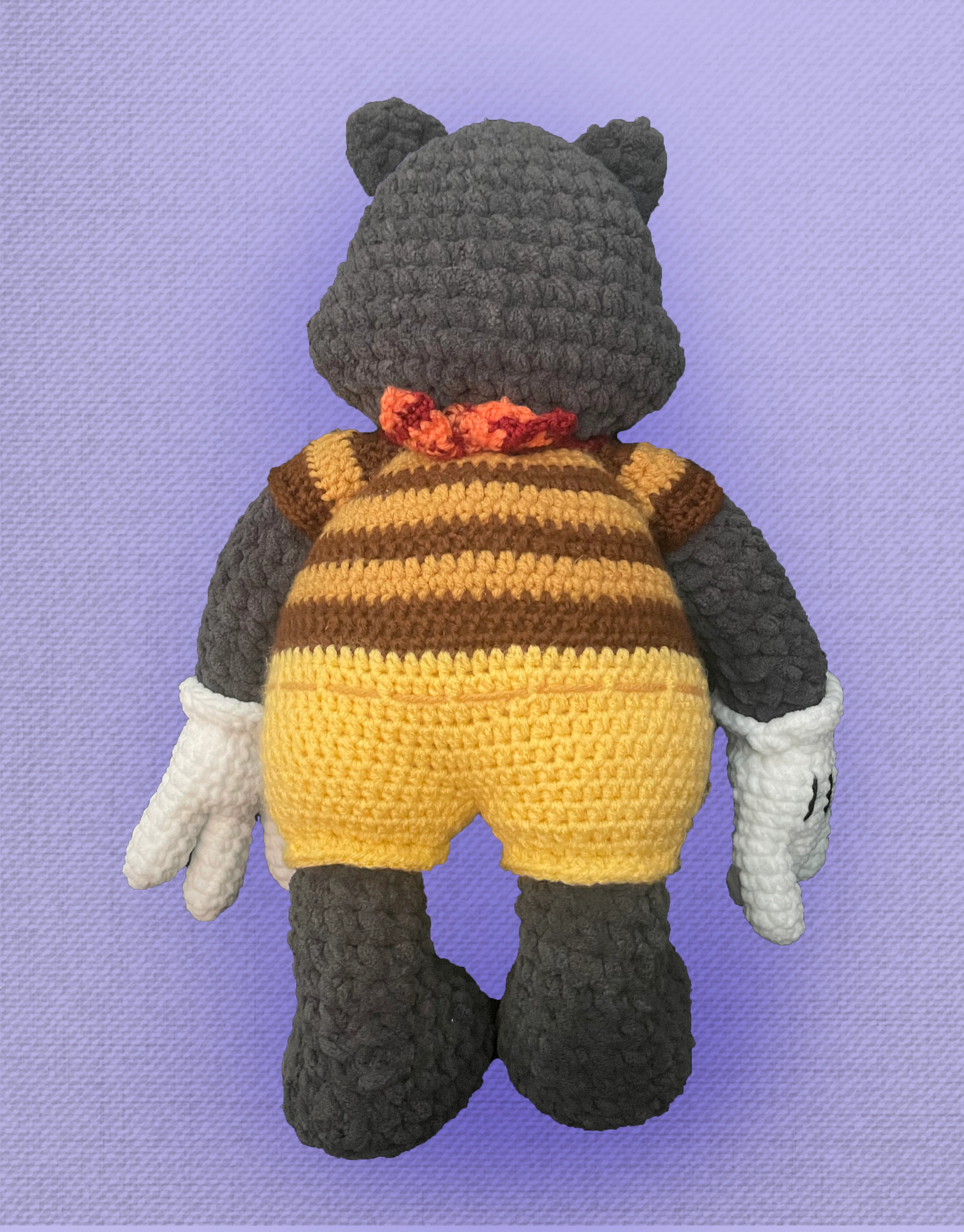 Back view of custom toon